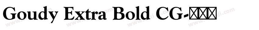 Goudy Extra Bold CG字体转换